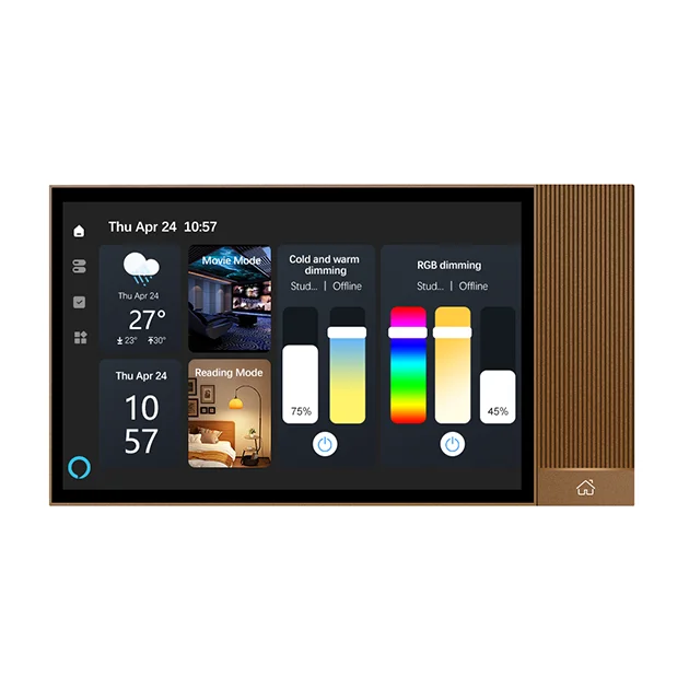 

2025 Golden Security 8 " Inch Tuya Smart Home Control System WiFi Touch Screen Zigbee Hub Gateway BLE In-wall Panel TPA08