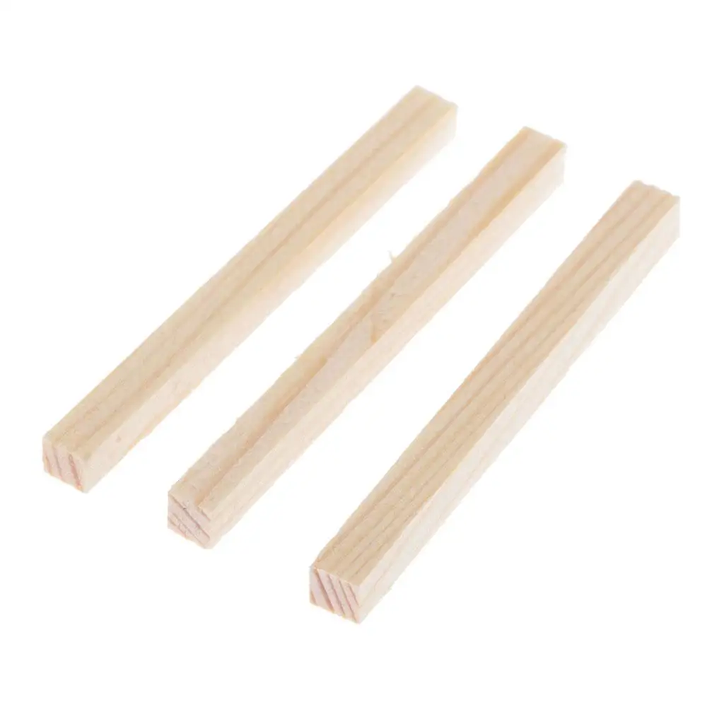 50er Pack Holzstäbchen Holzstücke Holzstab für Modell DIY Handwerk