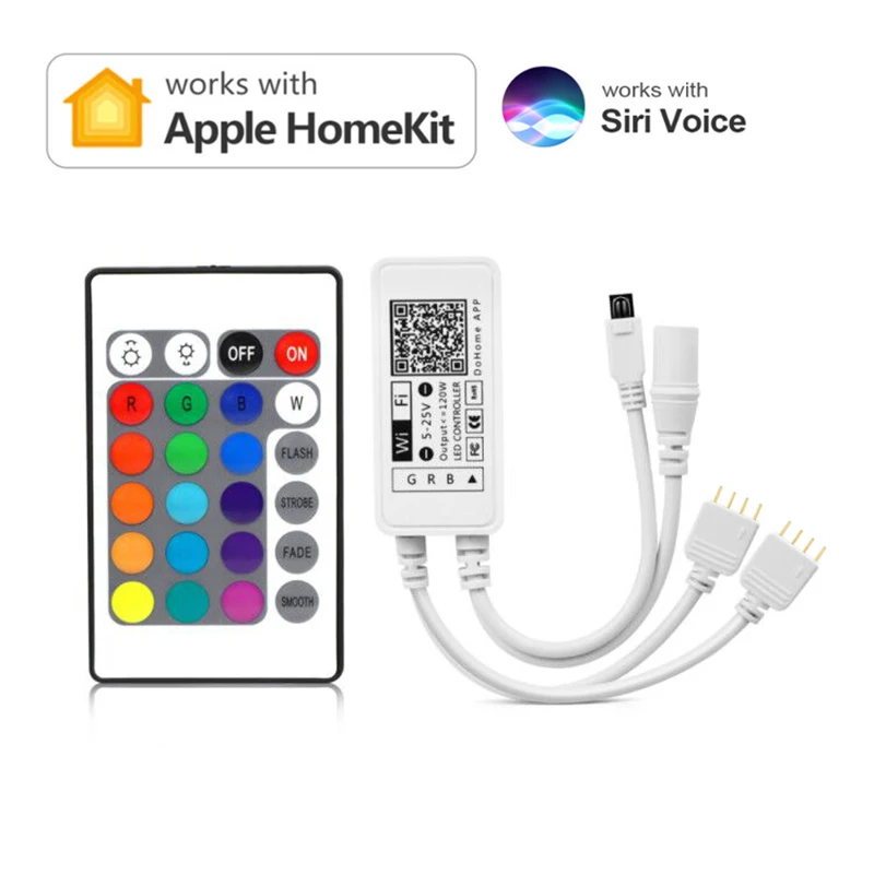 

Apple homekit app led dimmer dc12V RGB remote contorller for led strip Siri Voice dohome work with Alexa ,Google Home