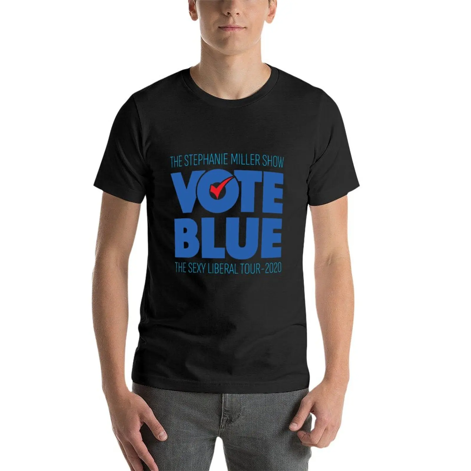 Vote Blue T-Shirt customs tops heavyweight t shirts for men image 4
