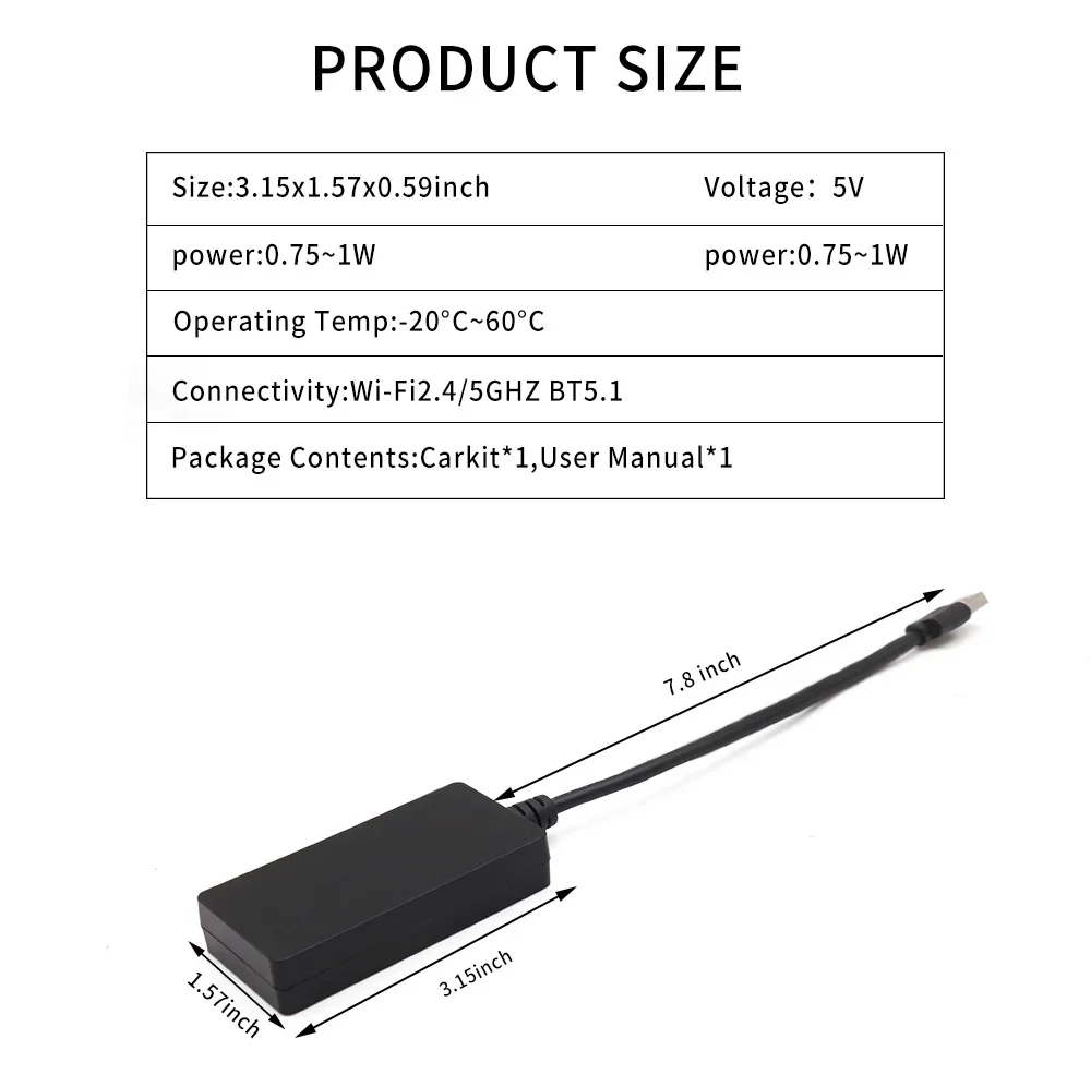 AUTOABC-Plug en Play Carbitlink Smartlink Telefoonink Adapter naar Draadloze CarPlay Android AUTO dongle Box Jetour X70X70S X90 X95