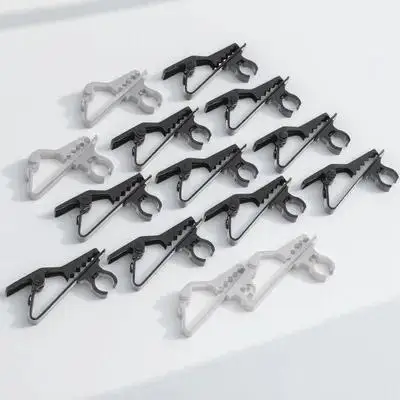 

10pcs Microphone Clips Accessories Holder Black Iron Lavalier Collar Lapel Metal Mic Clip for KTV Stage Portable Lightweight