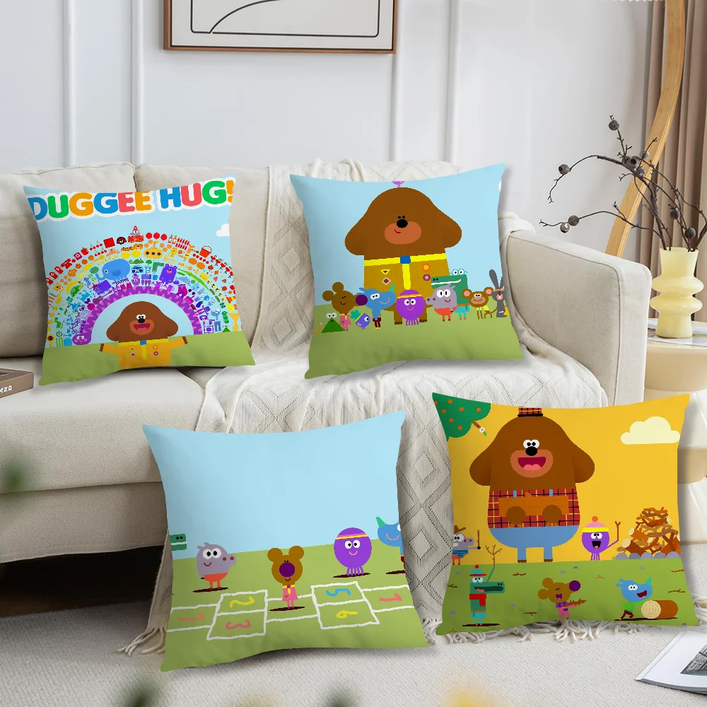 Cartoon Hey Cute D-Duggees cushion cover Accessories Square Cushion Room Bedroom Headboard Sofa Living Backrest Car Nap Time