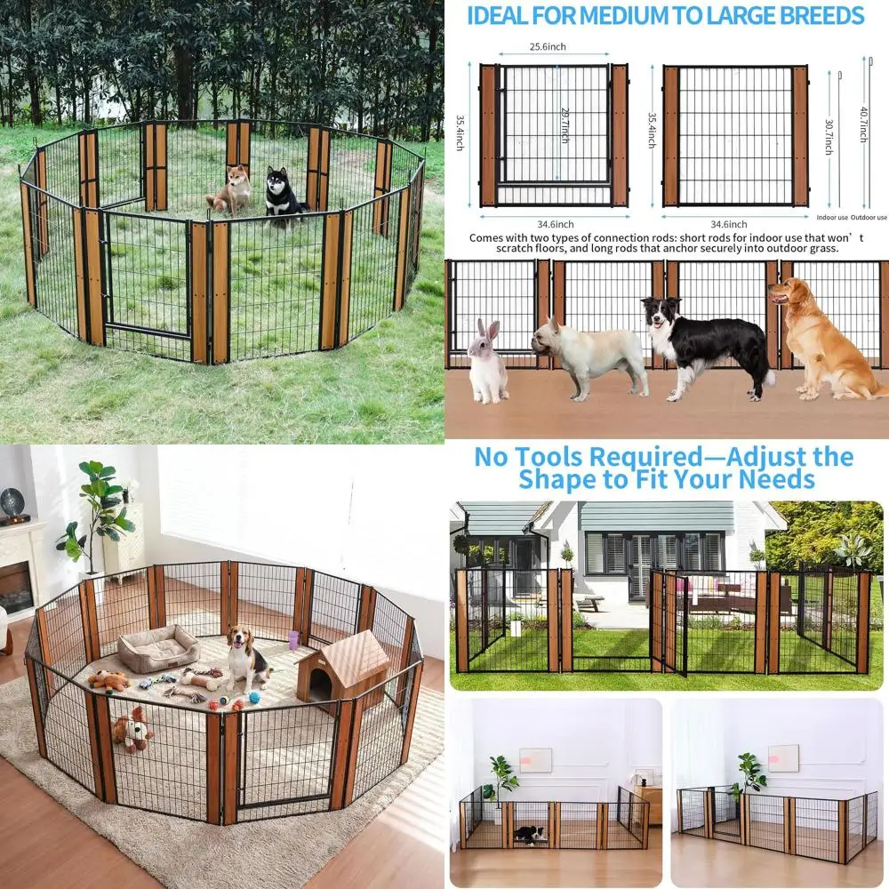 Portable Dog Playpen for Medium and Small Pets