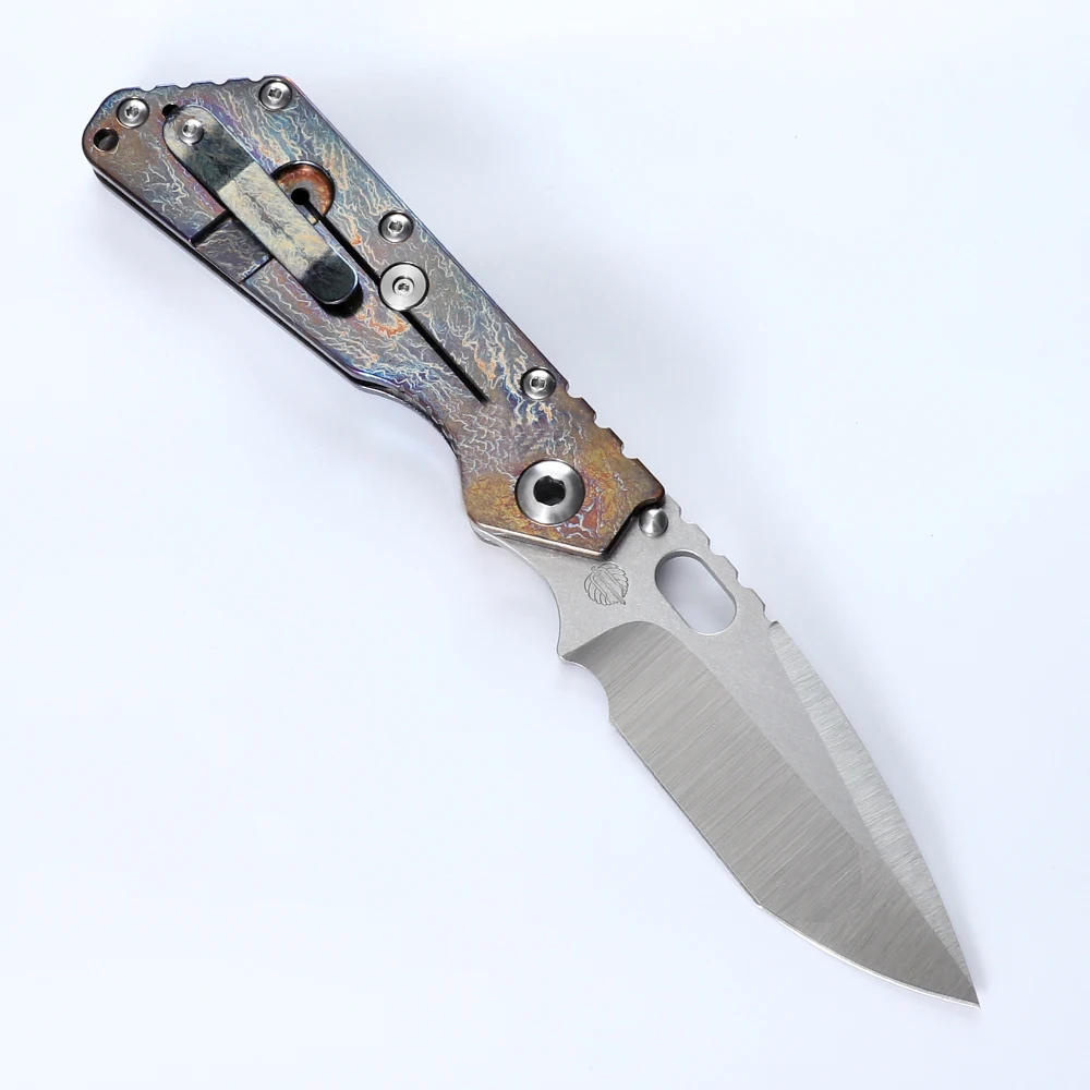 SMF folding knife VG10 steel blade titanium alloy handle copper joint outdoor camping fishing hunting EDC fruit knife tool