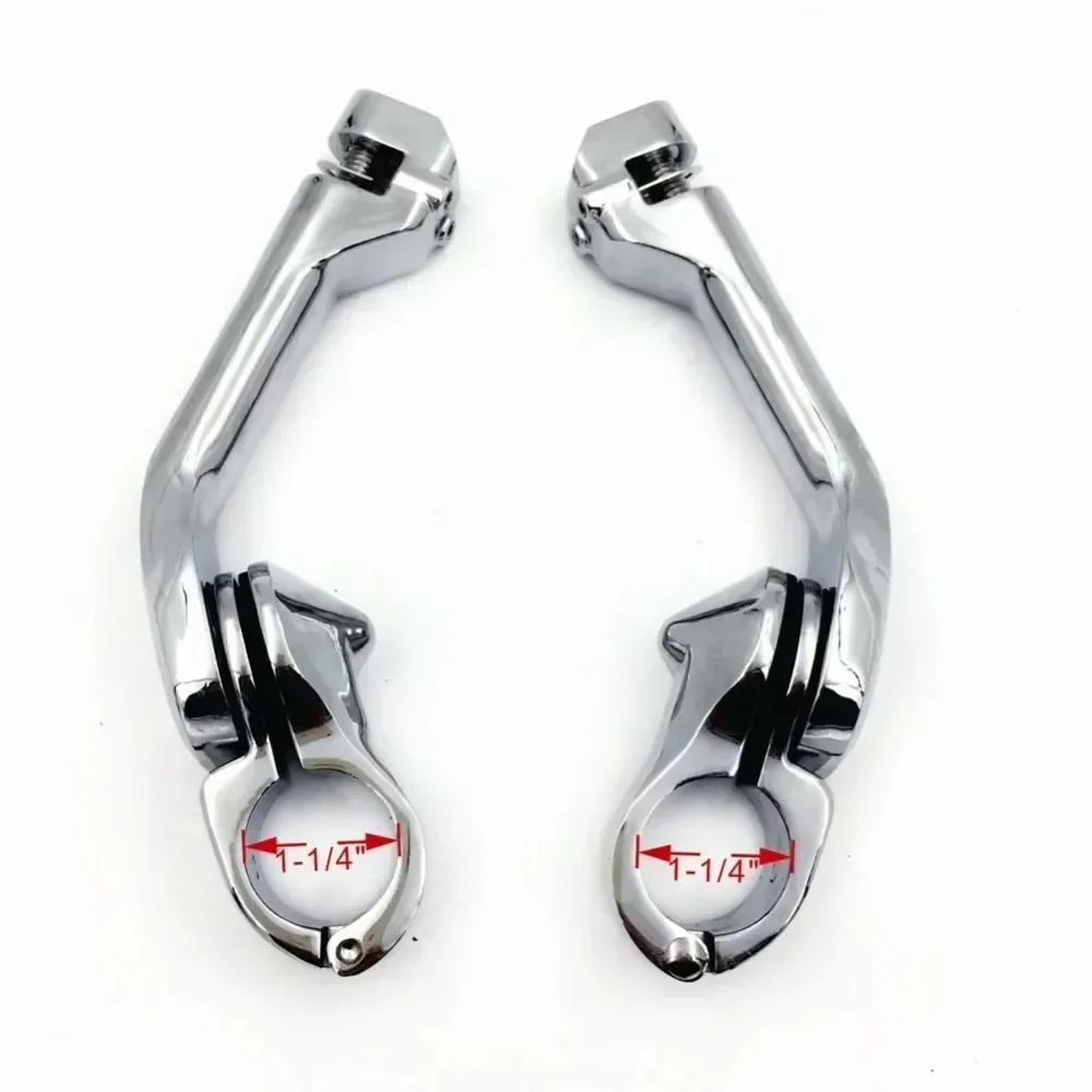 Motorcycle Parts Long Angled Adjustable Highway Foot Peg for 1.25" Engine Guard Harley/YAmaha/Honda