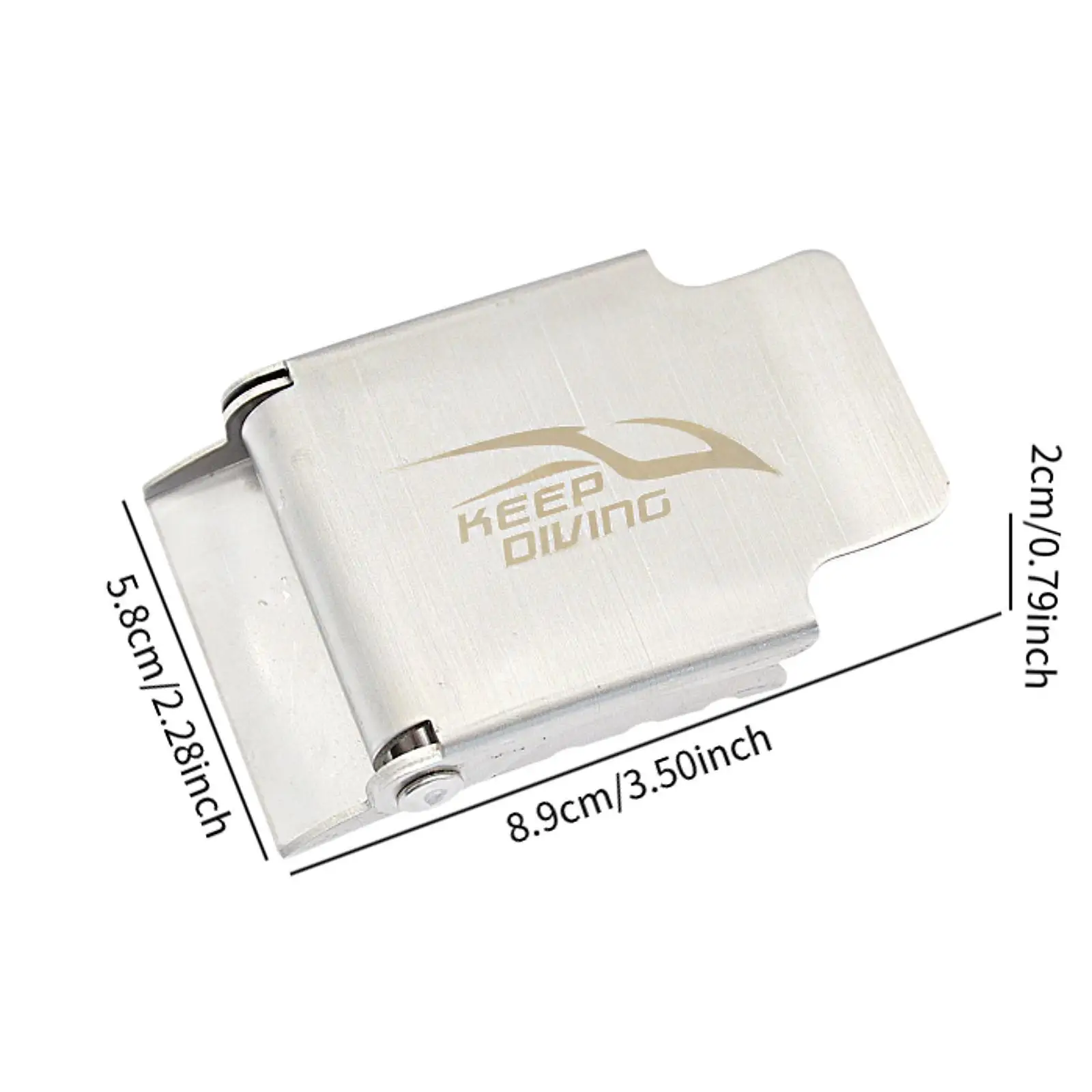 Dive Belt Buckle with Brushed Stainless Steel Quick Release for Professional Diving Harness and Freediving Gear view 5