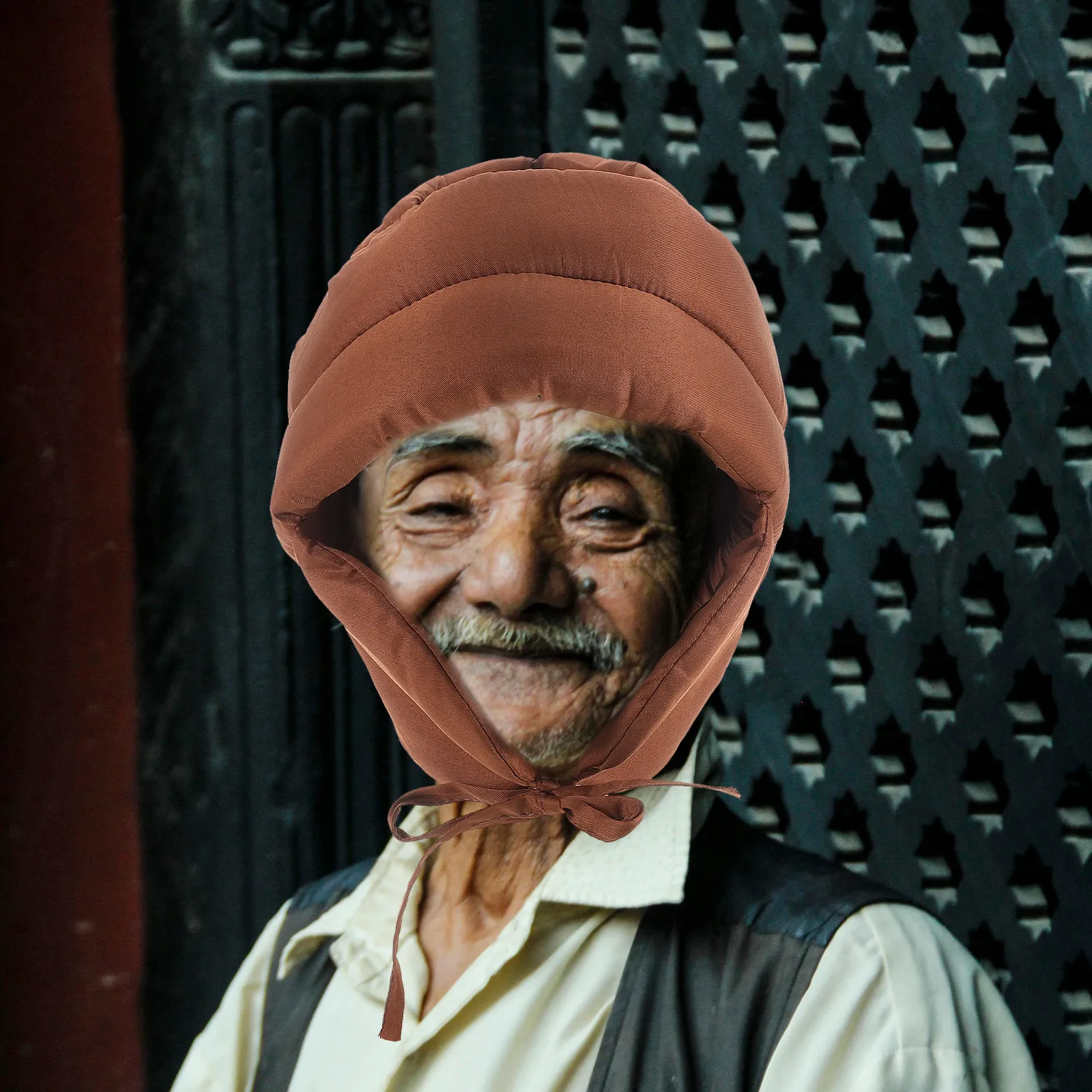 

Elderly Protective Hat Adjustable Safety Breathable Comfortable Bump Cap Anti-Fall Anti-Collision Protection for Seniors