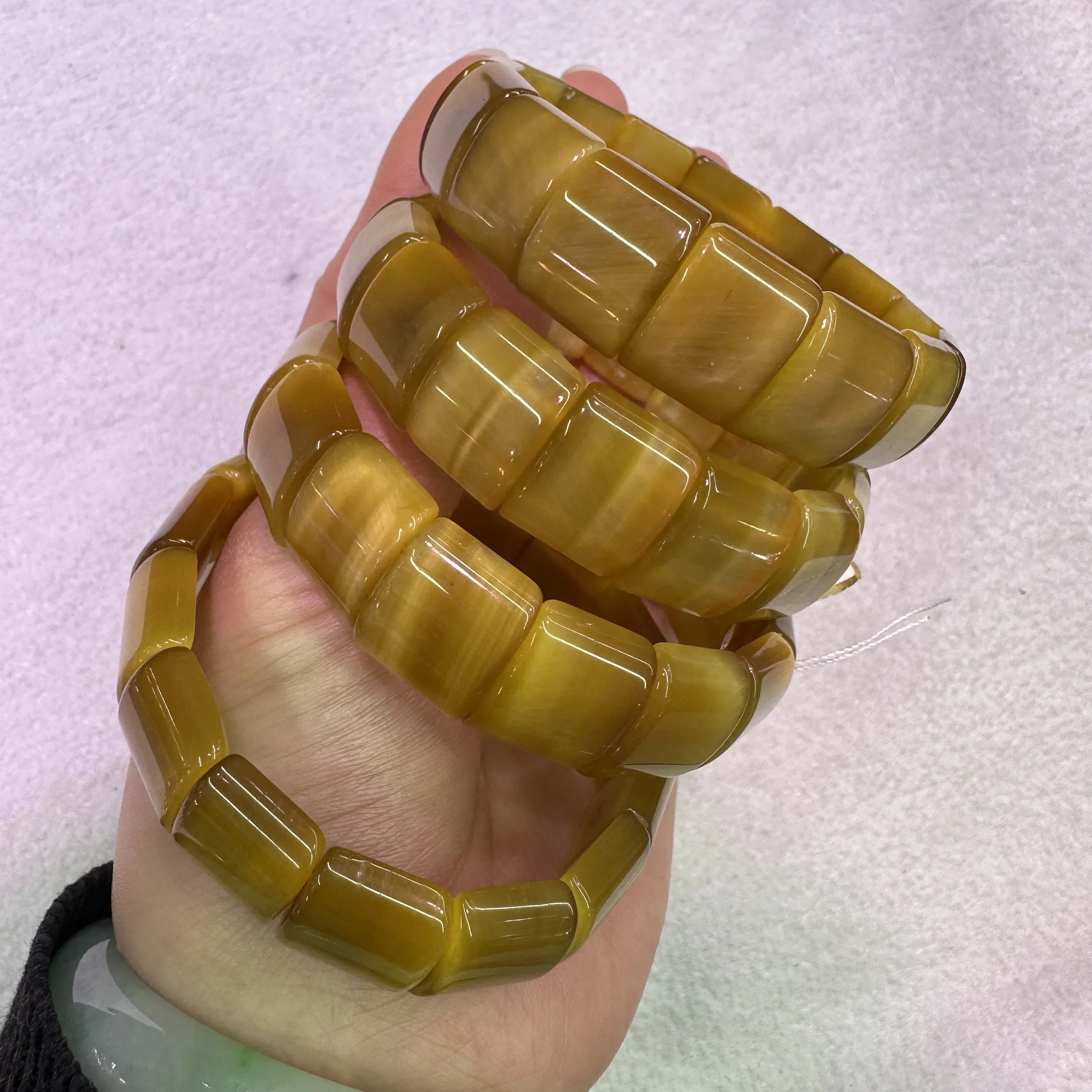 AAAAA Natural Gemstone Grade Yellow Tiger Eye Cat Eye Effect Bead Bracelet Bangle Gemstone Jewelry for Woman for Man Wholesale !