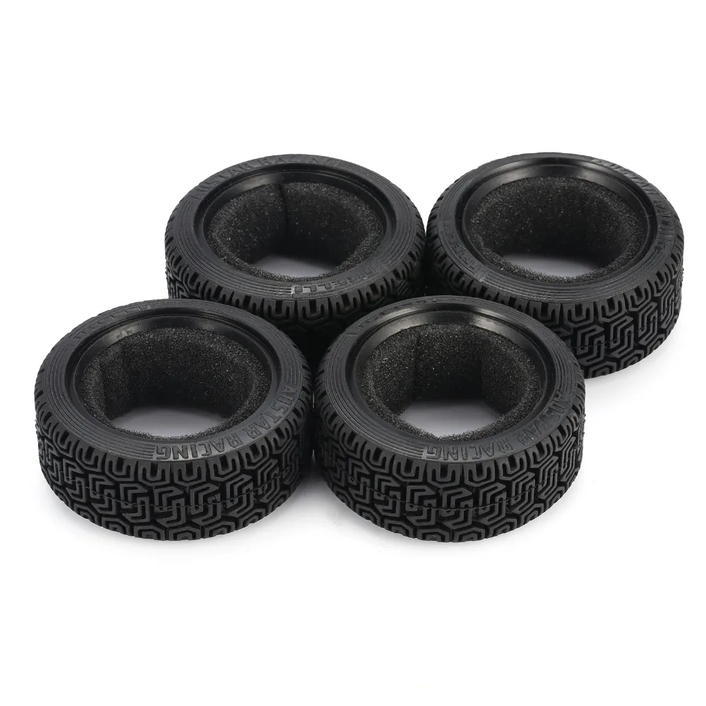 4pcs 1/10 Medium Grain Drift RC On-road Car Tyre Rubber Tension Tyre Tire 48mm for Wheels Traxxas Tamiya HPI Kyosho Racing HSP