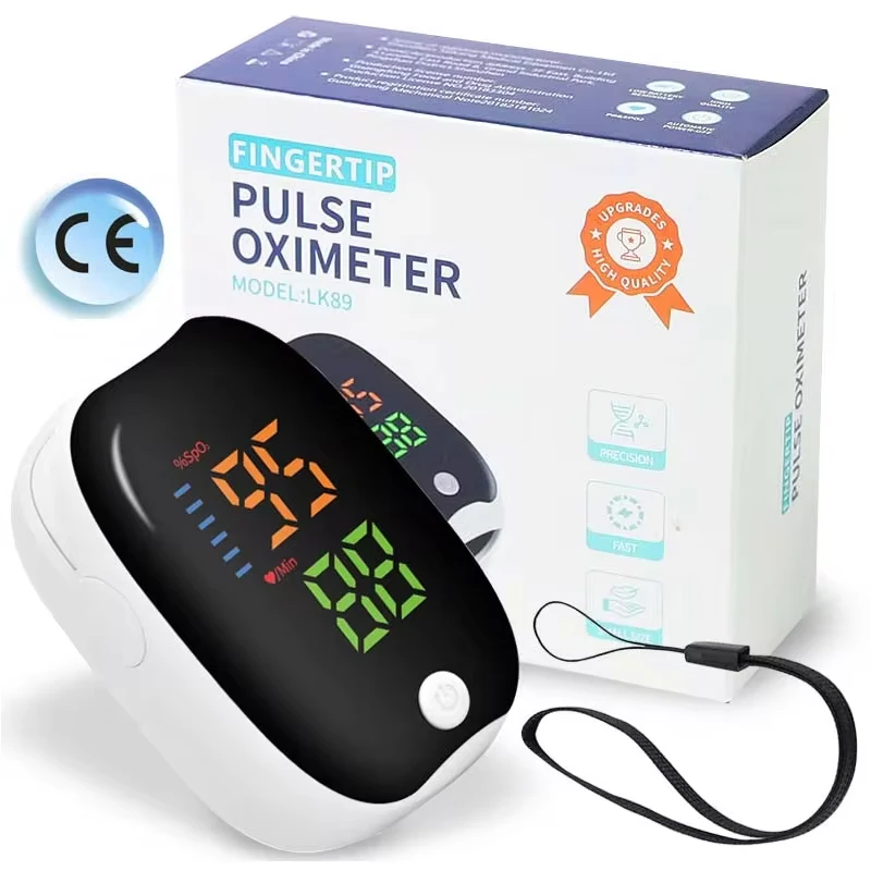 LK89 Finger Pulse Oximeter Medical Portable blood oxygen oxymetre Heart Rate Saturation Meter OLED Oximetro de dedo LED Display