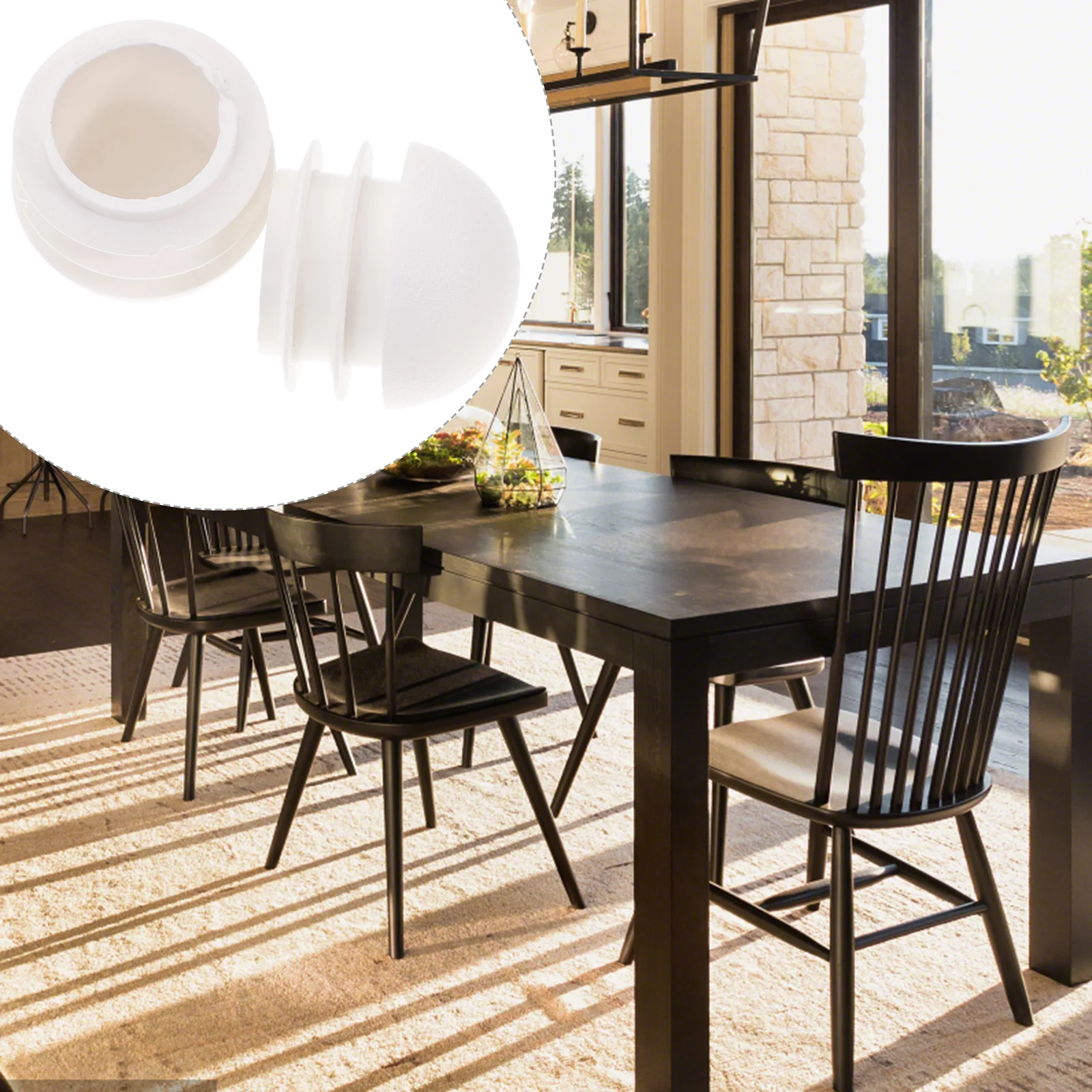 

100pcs Round Tube Inserts Plastic Chair Leg Caps End Plugs For Furniture Protection Floor Glides Chair Feet Protectors Tubing