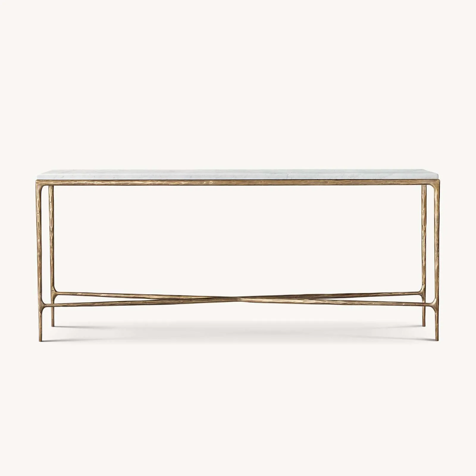 

-For Unique Industrial Natural Marble Gold Forged Iron Frame Extendable Narrow Console Table Home Entryway Hallway Living Room&