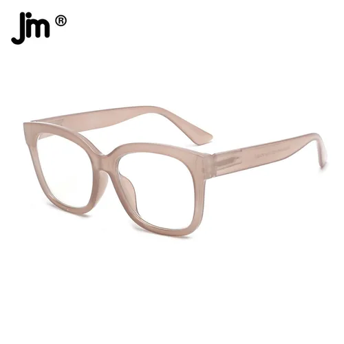 Imagen 1 del producto JM gafas de lectura cuadradas antiluz azul para mujer, gafas para presbicia con bisagra de resorte, dioptrías 1 1,5 2 2,5 3 3,5 4,0
