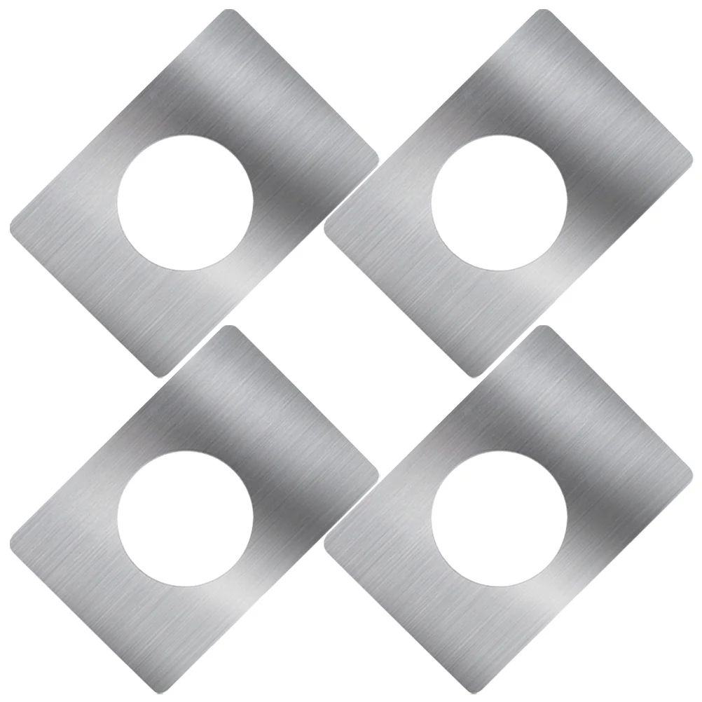 Plaques de réparation de serrures, couvercles de renfort de porte en acier inoxydable pour Kit de mise à niveau de sécurité de porte d'entrée 4 pièces