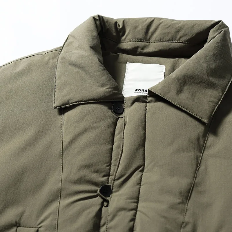 سترة قطنية يابانية ذات ياقة كلاسيكية متعددة الجيوب للرجال سترة سميكة كاجوال فضفاضة للخريف والشتاء #5