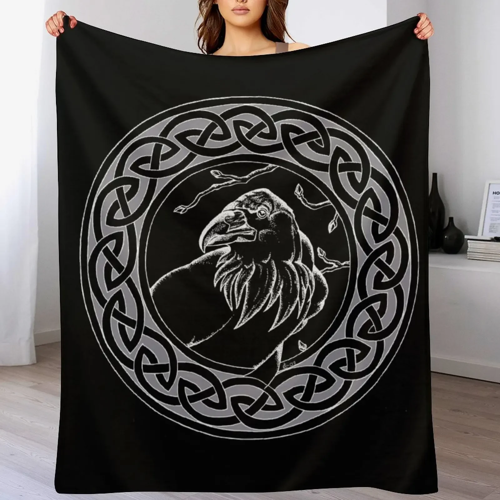 The Raven Throw Blanket Decorative Soft Throw Blanket for Couch Sofa