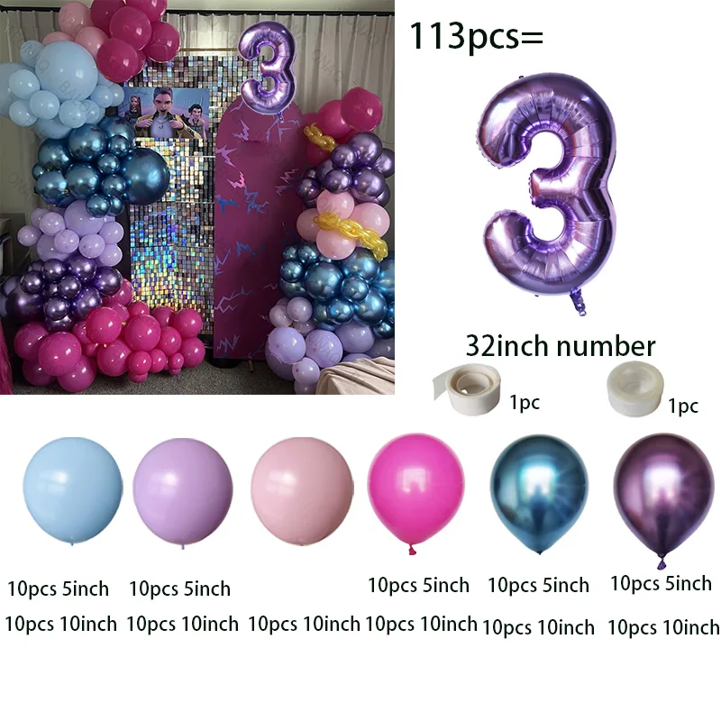 Kpop شيطان الصيادين بالونات عدد اللاتكس بالون الكرتون حفلة عيد ميلاد الديكور جارلاند قوس عدة لوازم الحفلات لعبة الهدايا #4