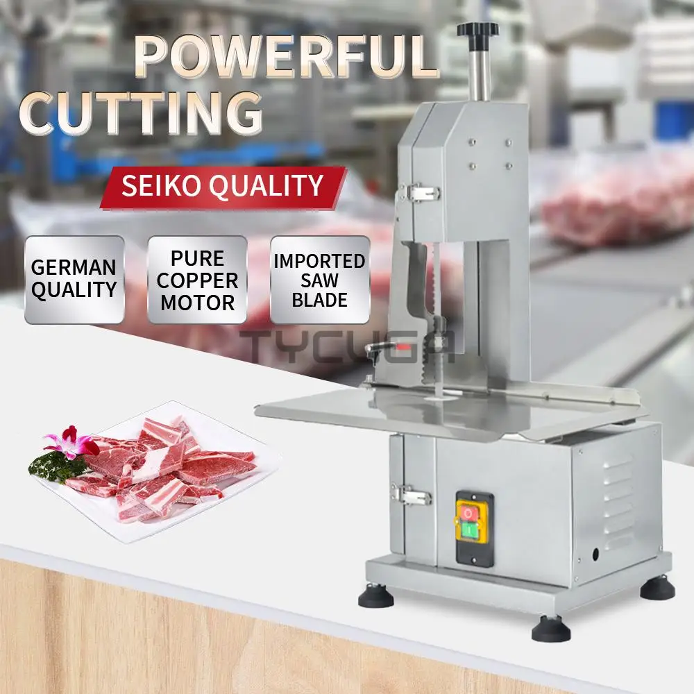 Segatrice per ossa elettrica Automatica 850W Carne congelata/Taglierina per ossa Desktop Taglio commerciale di agnello/pesce/marco/manico Ribelle per ossa