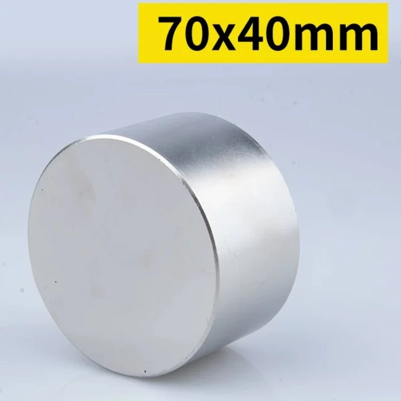 1PCS 70x40mm Super Strong Magnet Permanent Magnetic Imanes Round Powerful Magnets Refrigerator Magnet 70*40