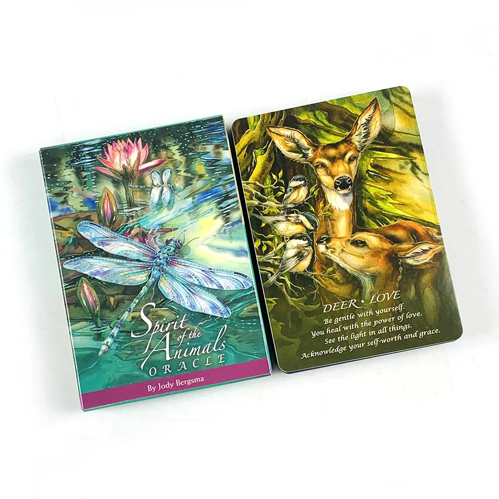 Cartes Oracle Spirit Of The Animals, jeu de 52 cartes édition divination, parfait pour la guidance spirituelle et les collectionneurs