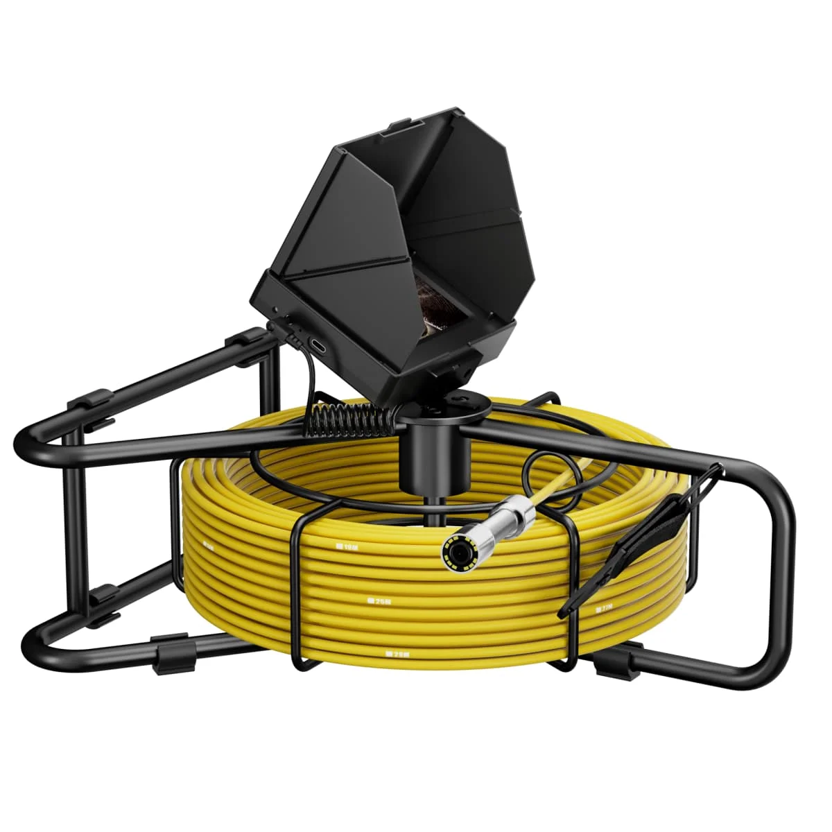 Caméra d'égout avec moniteur couleur Ips DVR 4,3 pouces, caméra de tuyau étanche Ip68 pour l'inspection des plomberie et des canalisations, batterie 5600Mah