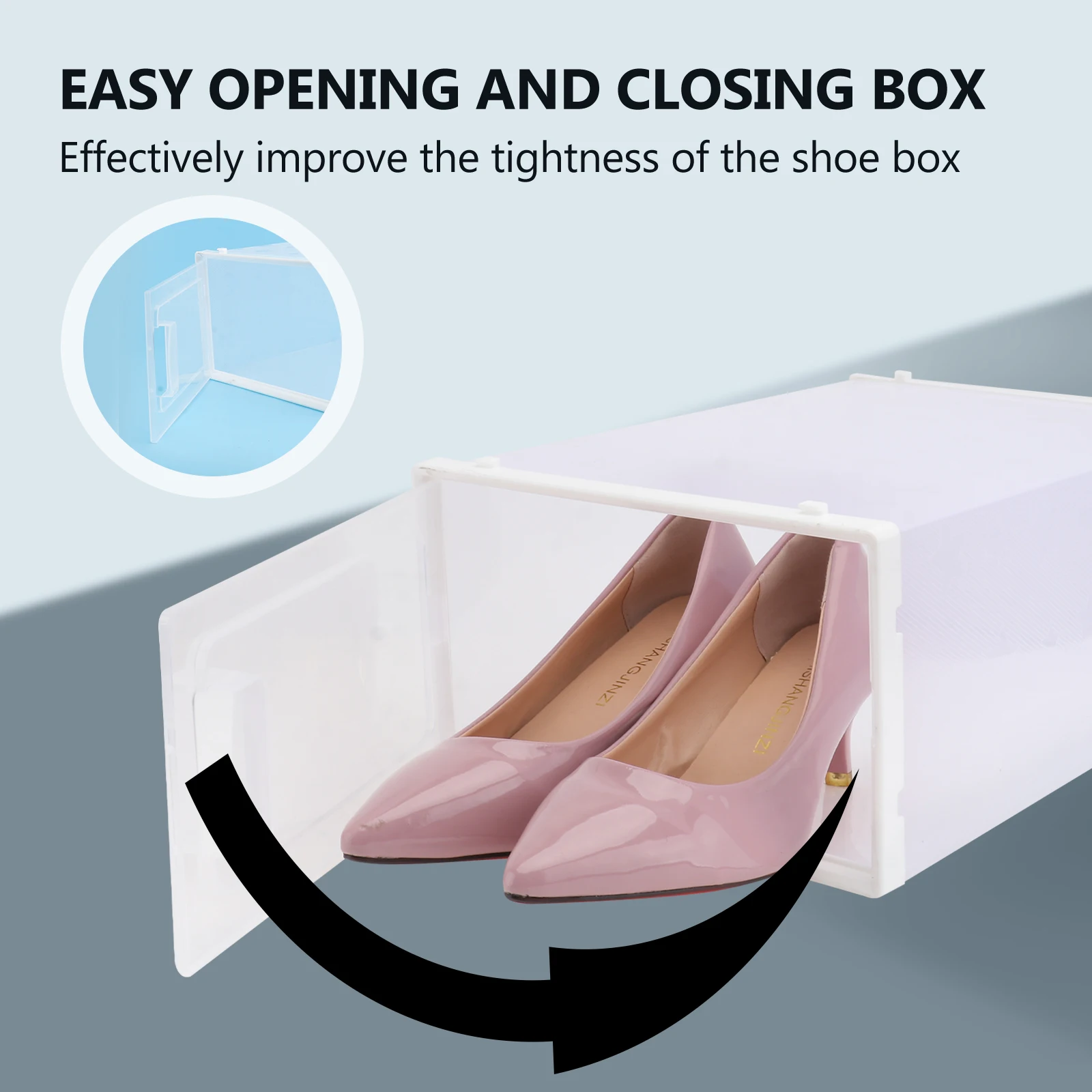 

Plastic Shoe Box Store Household Shoes Container Case Thickened Storage Tailoring