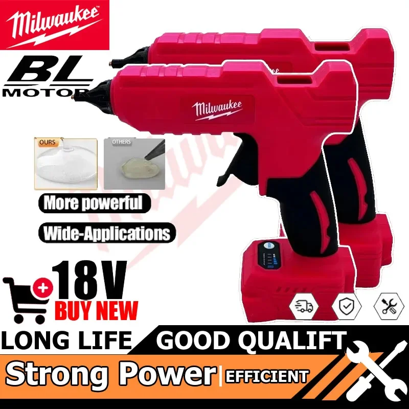 

Инструмент Milwaukee, электрический пистолет для термоплавкого клея, литий-ионный аккумулятор 18 В, пистолет для термоплавкого клея «сделай сам», украшение для упаковки, батарея 18 В