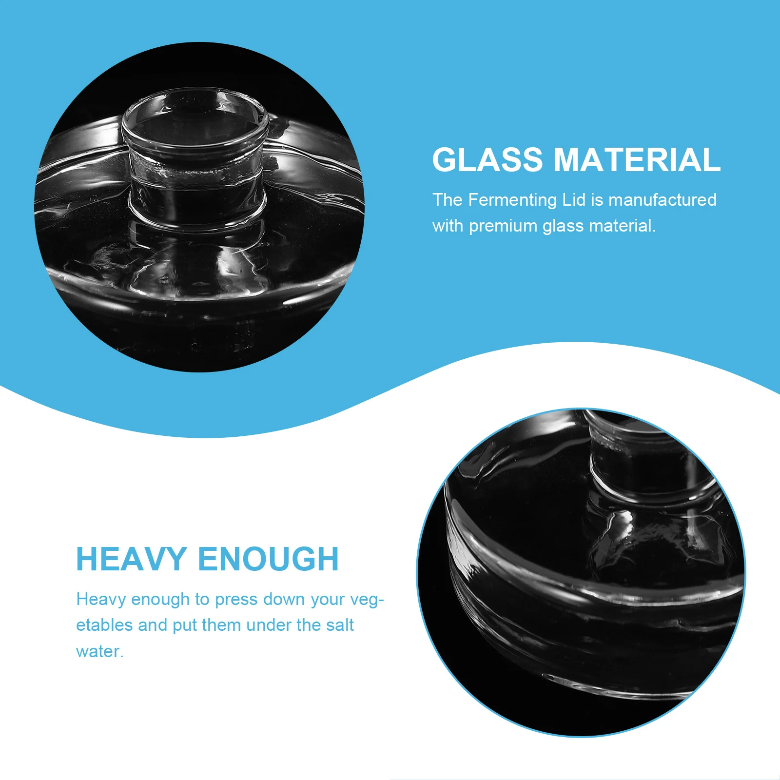 

Mason Jars Fermenting Weight Premium Glass Material Wide Mouth Lids for Sauerkraut Kimchi Healthy Fermented Foods