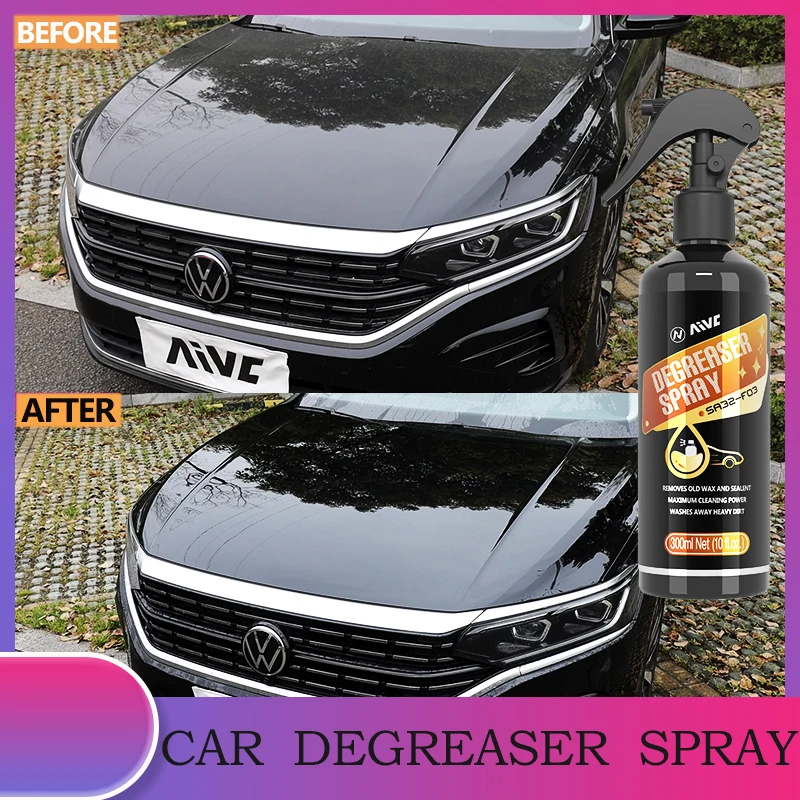 Car Degreaser Spray Old Wax Removal AIVC 300ML Stain Grease Plastic Paint Care Cleaner Before Ceramic Coating Car Wash Detailing