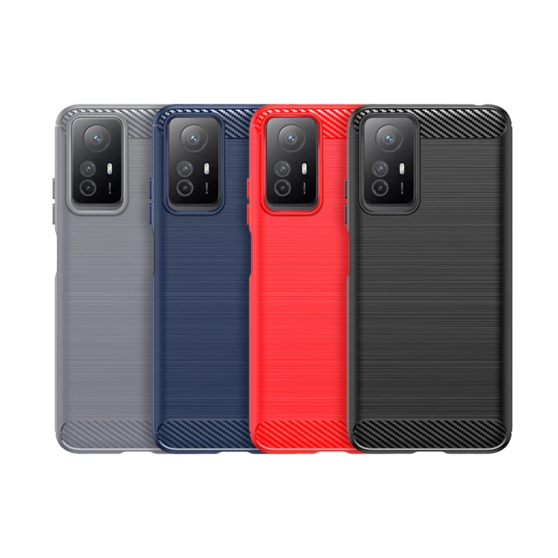 For Xiaomi Redmi Note 12S Case Cover Redmi Note 12S Capas Back Carbon Fiber Soft TPU Cover For Redmi Note 12 Pro Plus 12S Fundas