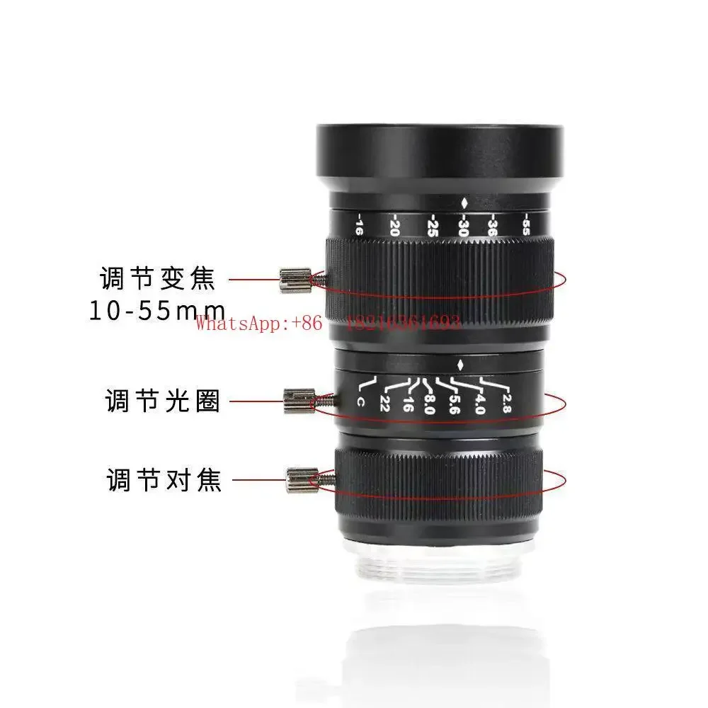 Limited Offer Industrial Camera Zoom Lens C Interface Manual Zoom Focal Length Accessories 5-50mm7-36mm10-50mm10-55mm