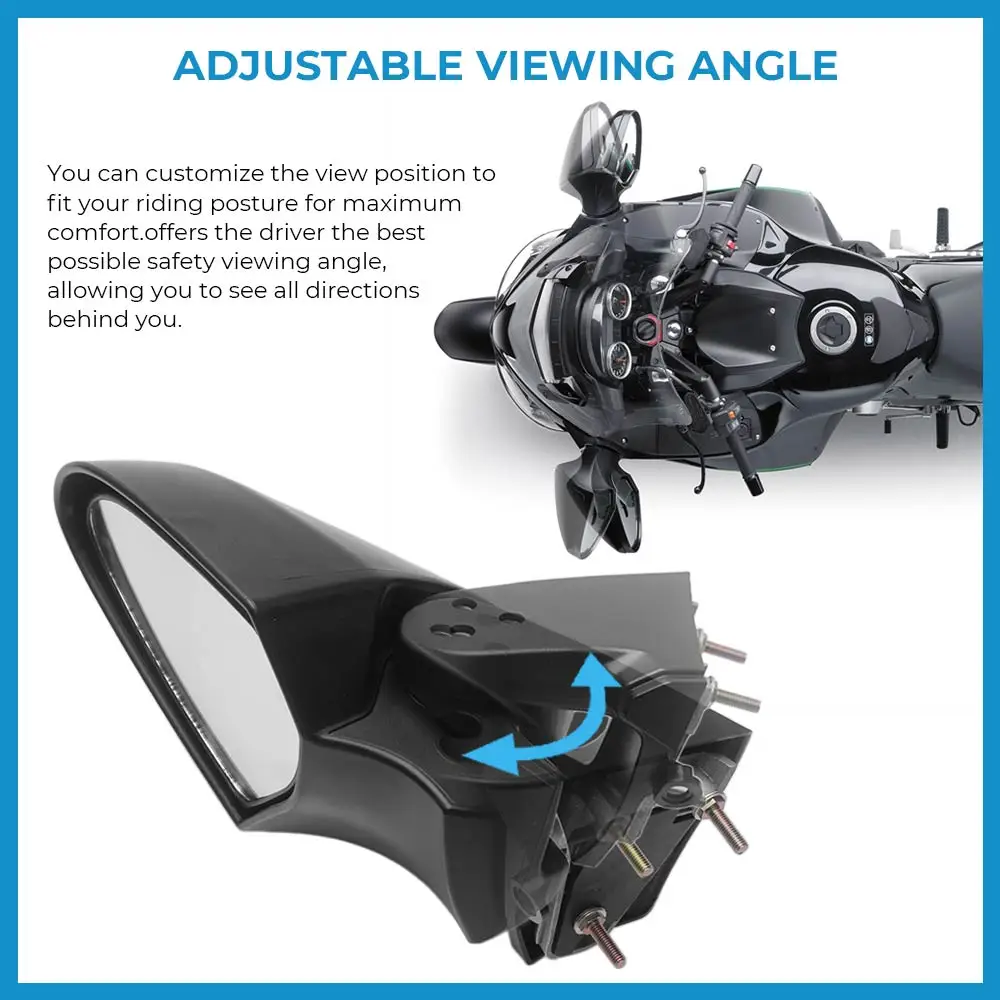 Motorcycle Rear View Side Mirror Rearview Mirrors Fit For KAWASAKI Concours 14 GTR1400 ZG1400 2008-2017 Accessories