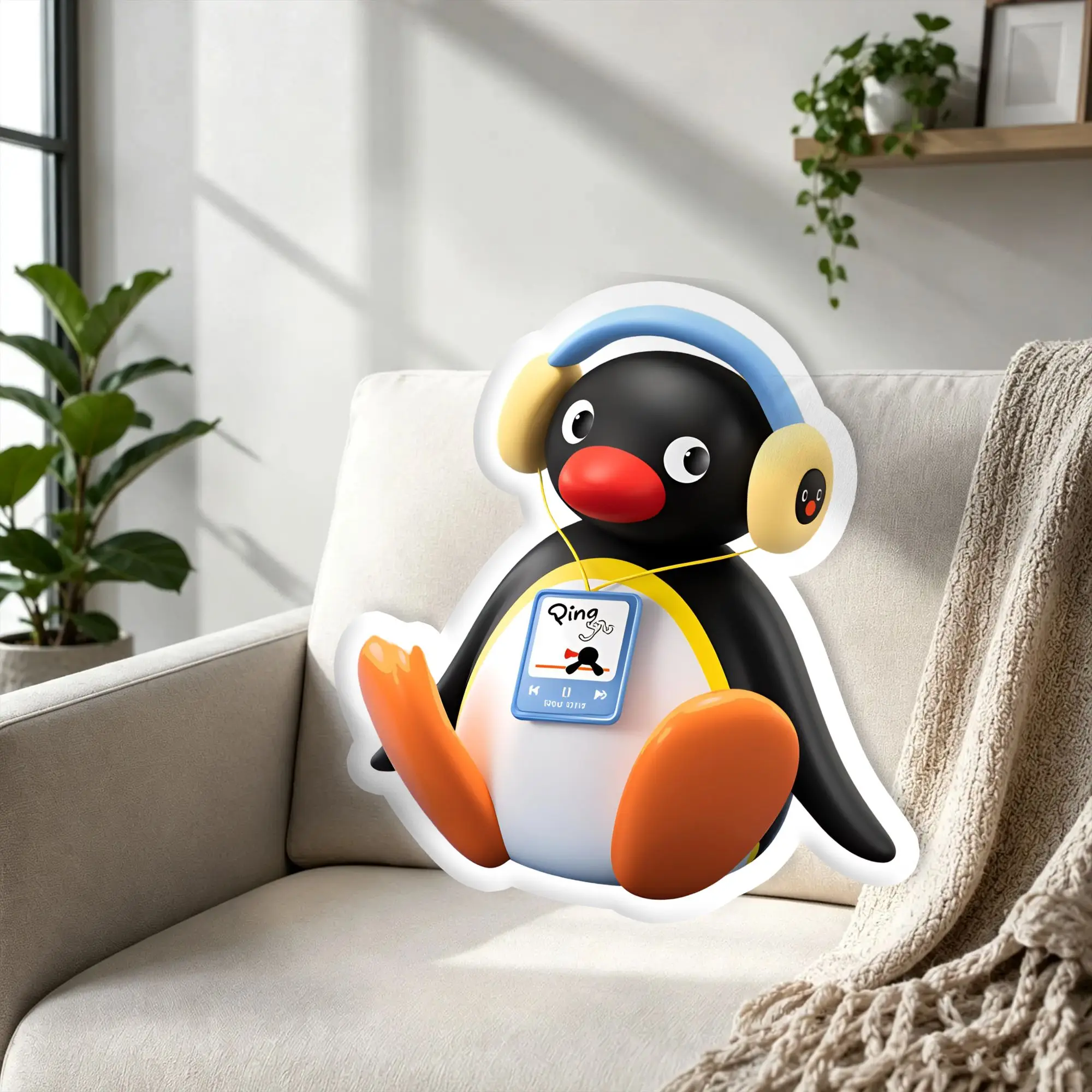 Personalized Photo P-Pingus Throw Pillows Swiss Children's Clay Animation Stuffed Cushions Pillow Bed Bedroom Sofa Home Decor