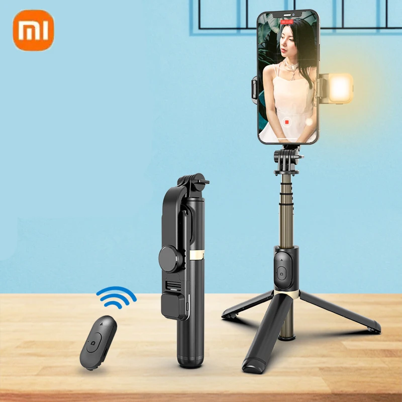 Xiaomi Tripod Selfie Stick Phone Holder Mobile Bluetooth Tripod Stand with Remote Telescopic Suitable for Various Mobile Phones