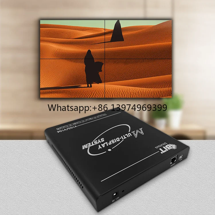 High Resolution Multi Display Controller Parallel Signal Distribution 15m Output Distance for Command Dispatch Control Rooms