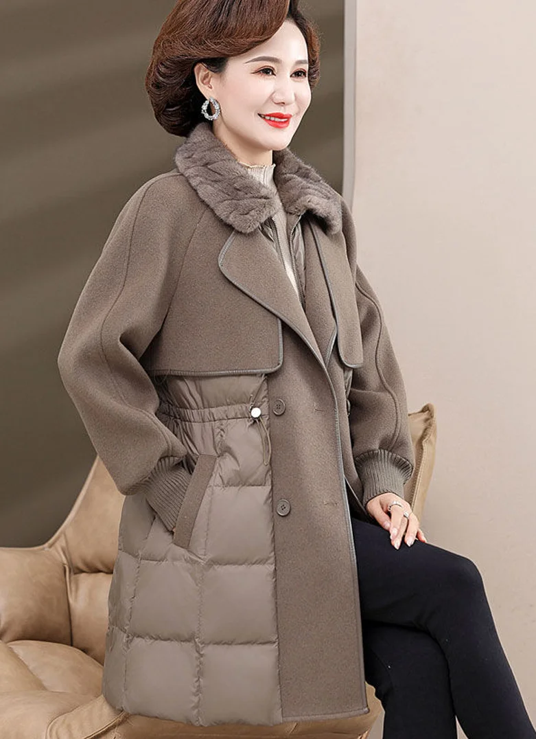 

Down Jacket Womens Winter Parkas Loose Fashion White Duck Dwon Coat Warm Thicken Female Outwear Long Versatile New Overcoat