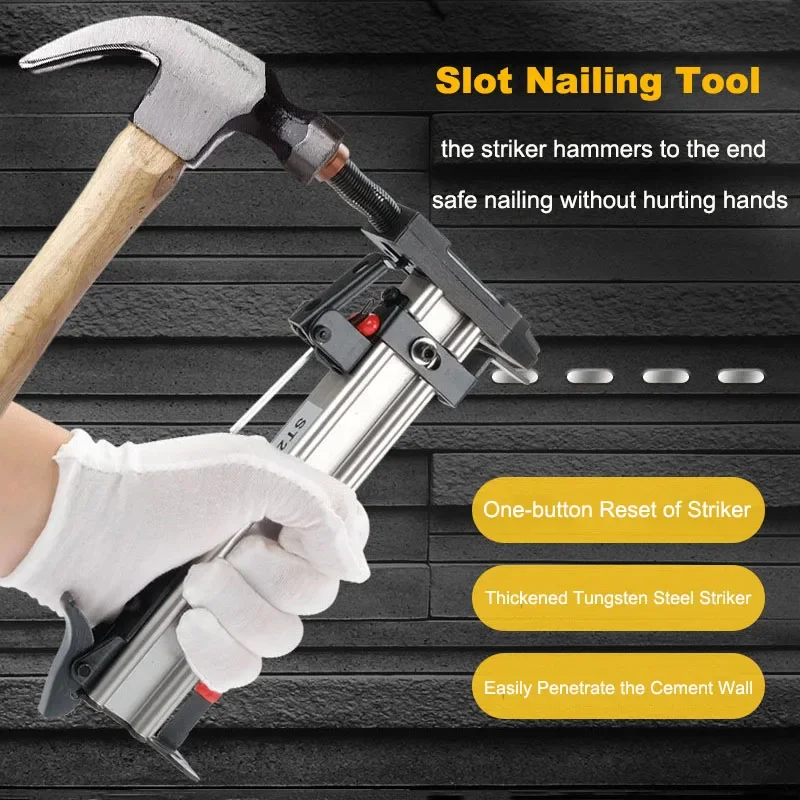 Manual Steel Nail Gun ST-25/ST-18 Semi Automatic Cement Nail Gun Wire Slot Nailing Device Nailing Machine Woodworking Gun Tacker