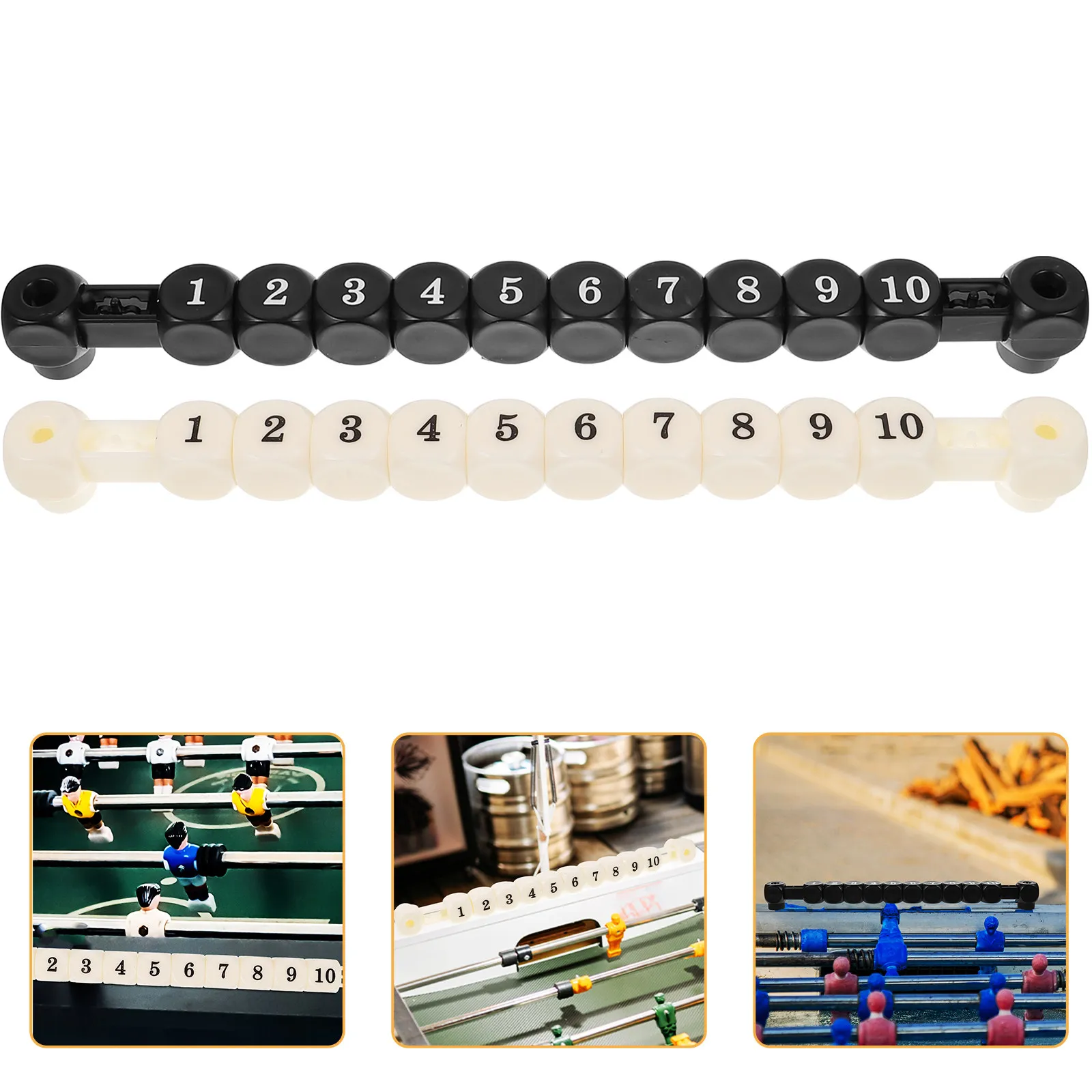 

2Pcs Foosball Score Markers Sturdy Plastic Table Football Scorekeepers Multifunctional Small Score Counters for Table Soccer