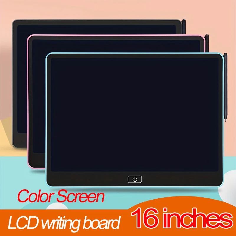 16 Inch Girl Toy Boy Children's LCD Writing Board Color Screen Graffiti Board Drawing Board educational Toy for Children Gift