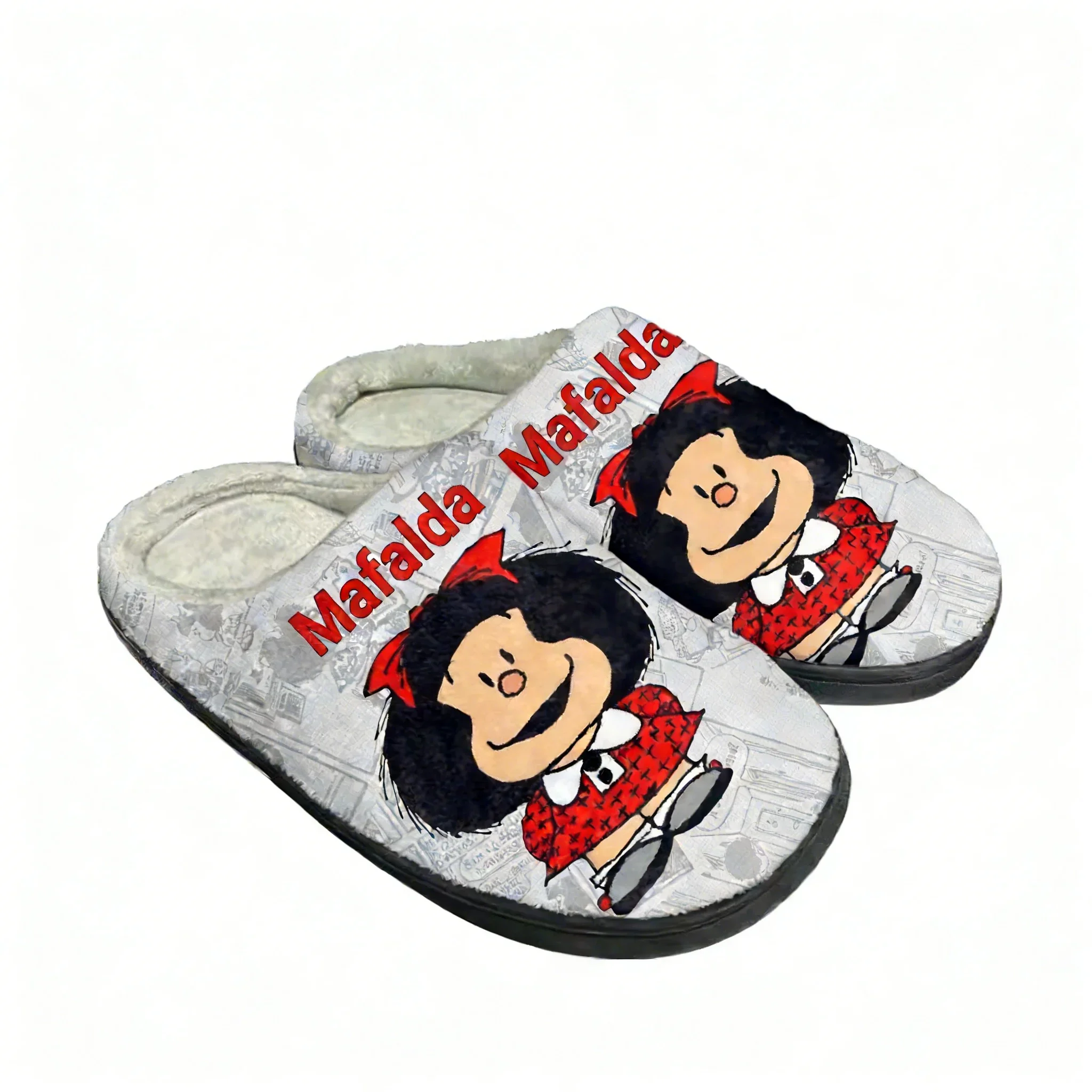 

Mafalda Anime Cotton Shoes Family Slippers Mens Womens Teenagers High Quality Plush Bedroom Casual Warm Shoe Customized Slippers