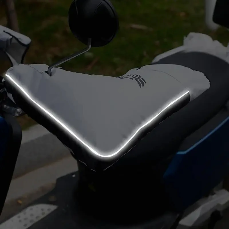 Motocicleta scooter bicicleta à prova de vento à prova de chuva inverno manter quente proteger guiador lidar com grande guarda capa luvas