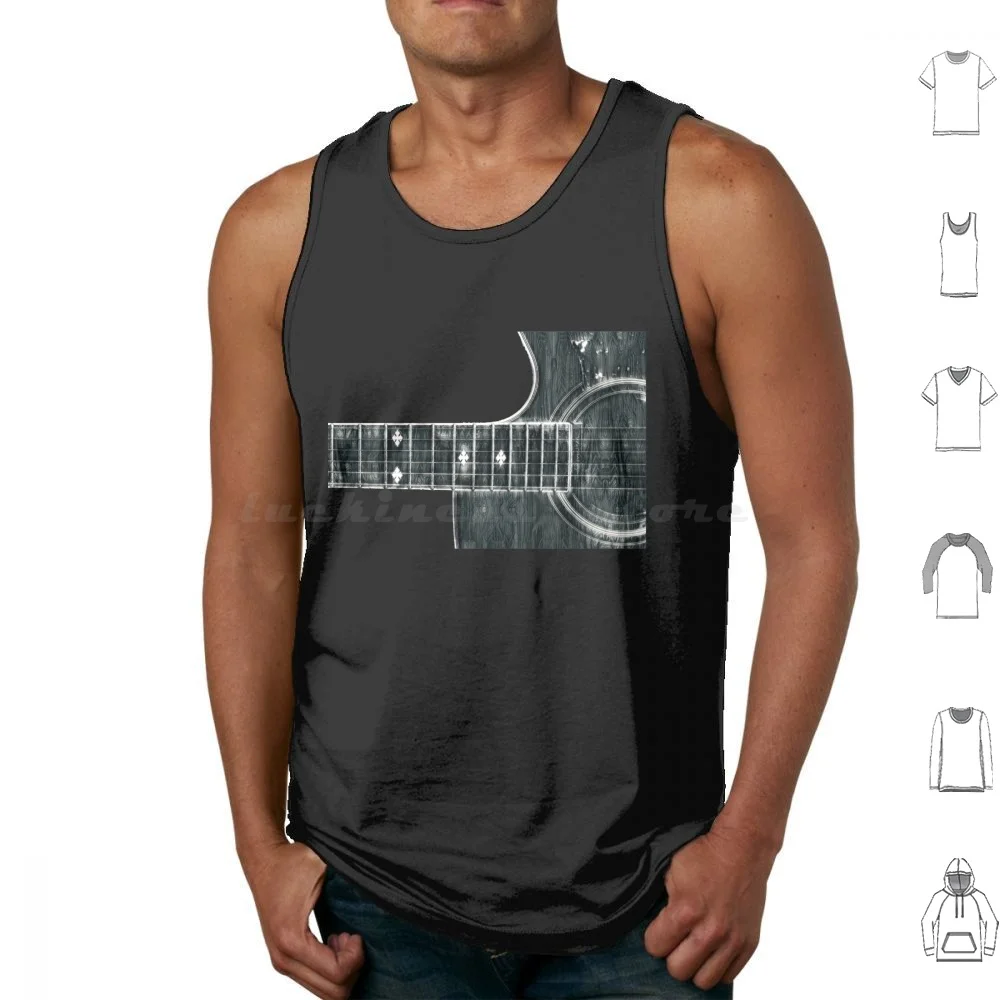 Acoustic Guitar Musician Player Metal Rock Music Fan Tank Tops Print Cotton Acoustic Bass Berkley Concert Cool Electric