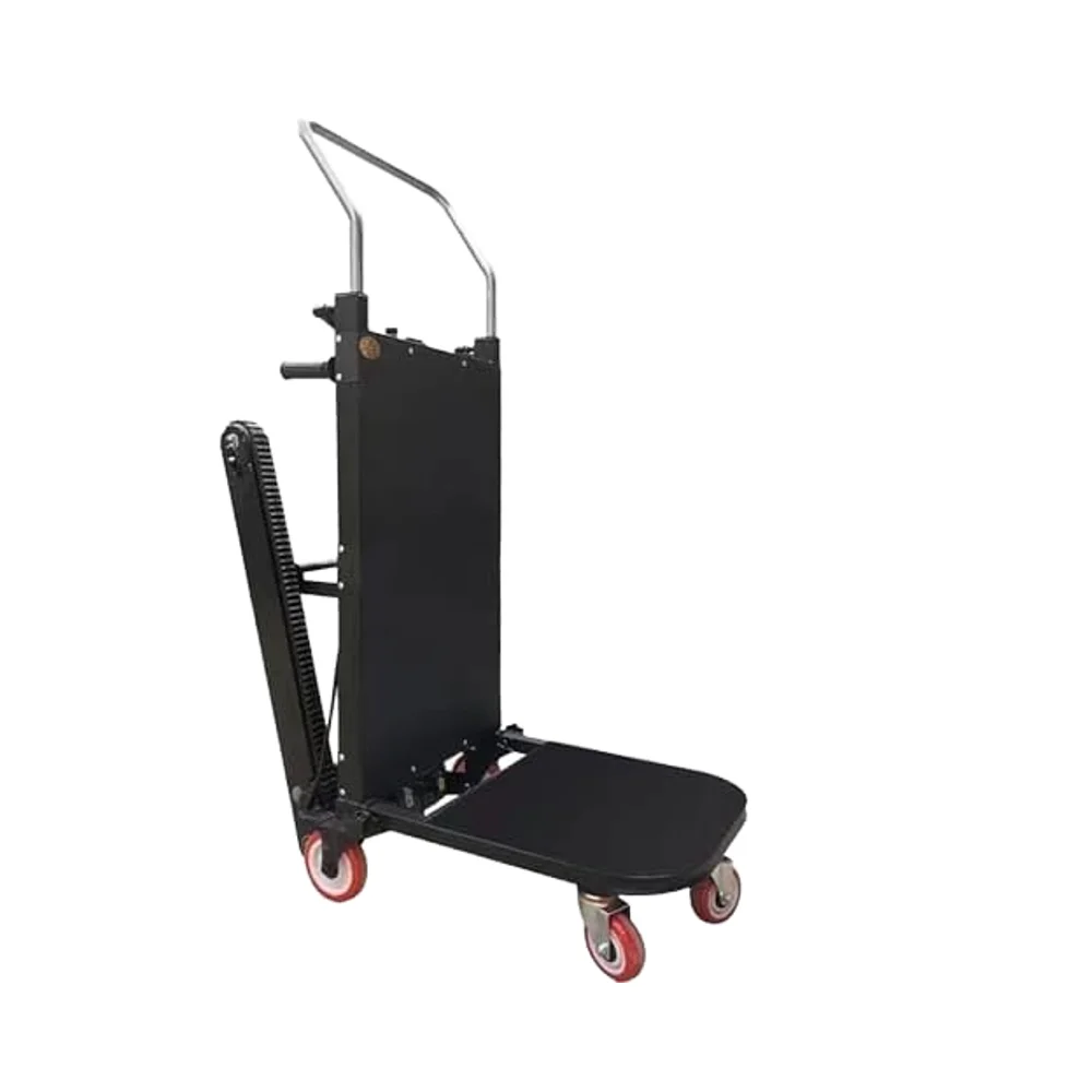 

Промышленная четырехколесная алюминиевая электрическая тележка-лестницеход, складная платформа-вездеход, автоматическая тележка, грузоподъемность 450 кг