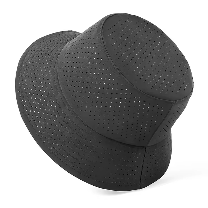 Sombrero de sol de verano para hombres y mujeres, gorra panamá de malla de secado rápido, sombrero de cubo plano para exteriores, gorra de pescador transpirable de malla de gran tamaño