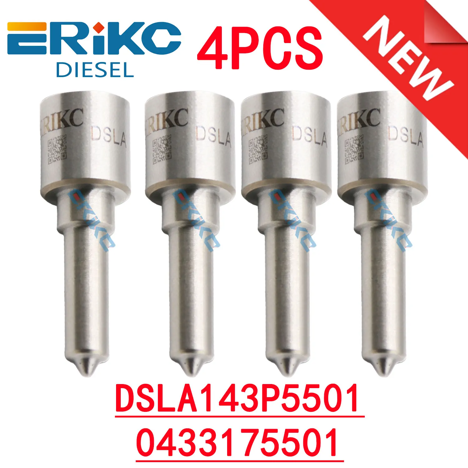 4PC DSLA143P5501 Diesel Fuel Injector Nozzle Dsla 143 P 5501 Common Rail Spare Parts Dsla 143p 5501 For Bosch 0445120212