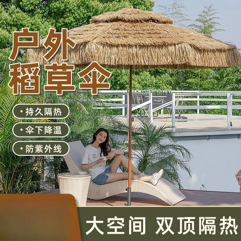 large-outdoor-parasol-folding-sun-umbrella-beach-straw-umbrella-thatched-scenic-garden