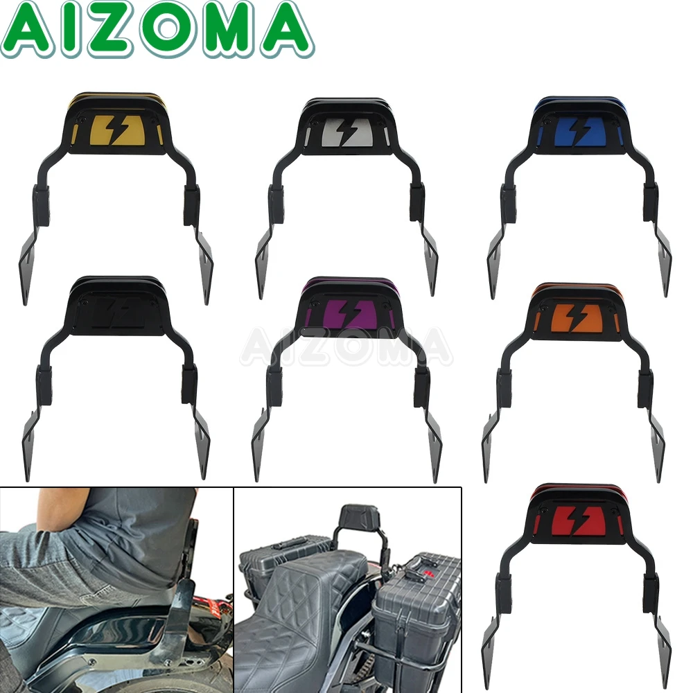 

Backrest Sissy Bar Motorcycle Rear Passenger Back Rest Cushion Pad For Harley Softail Fat Bob FXFB 2018 2019 114 FXFBS 2018-2025