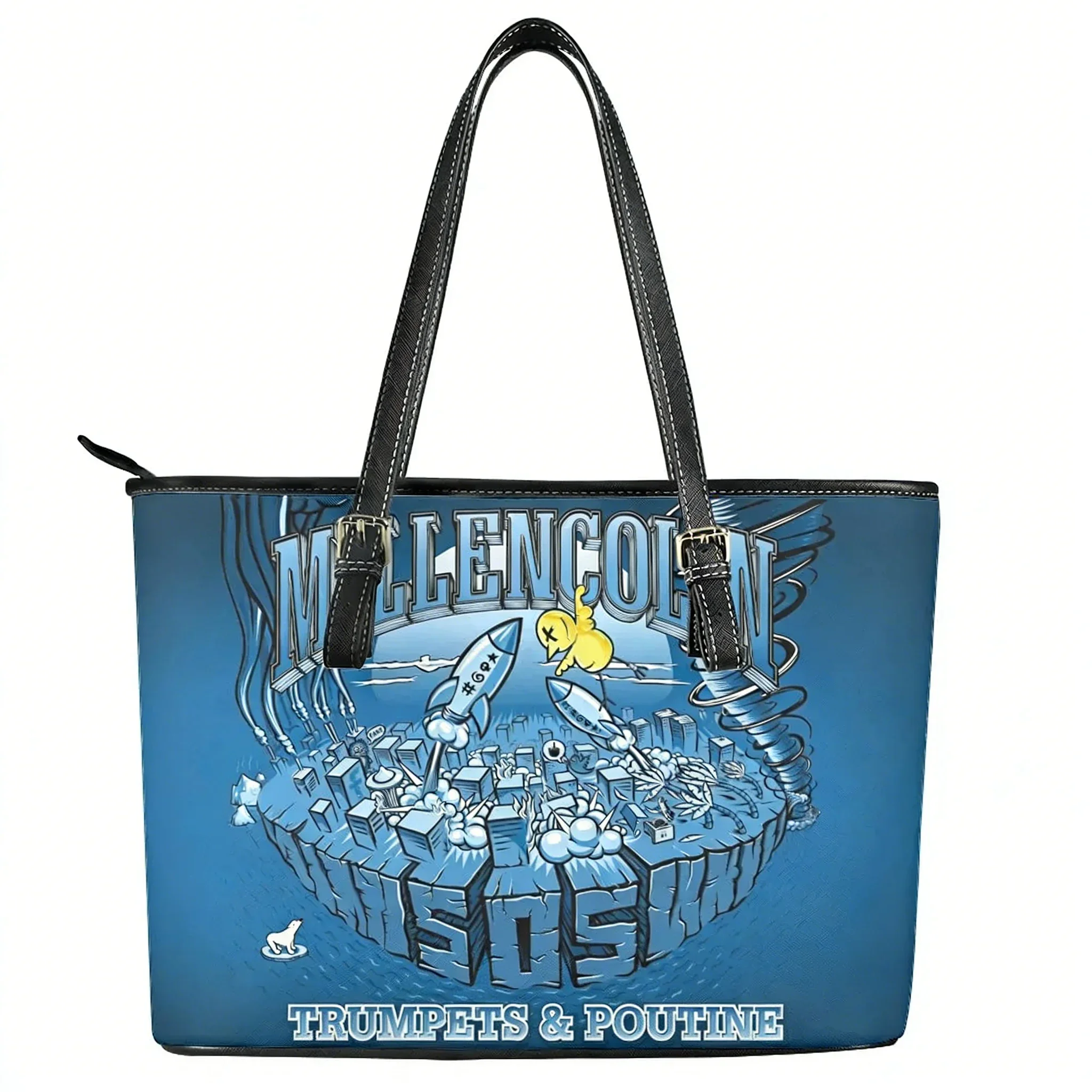 Millencolin Punk Rock Band Custom Handbag Womens Mens Personalized Tote Bag Shoulder Bag Business Leather Purse Travel Bag Gift
