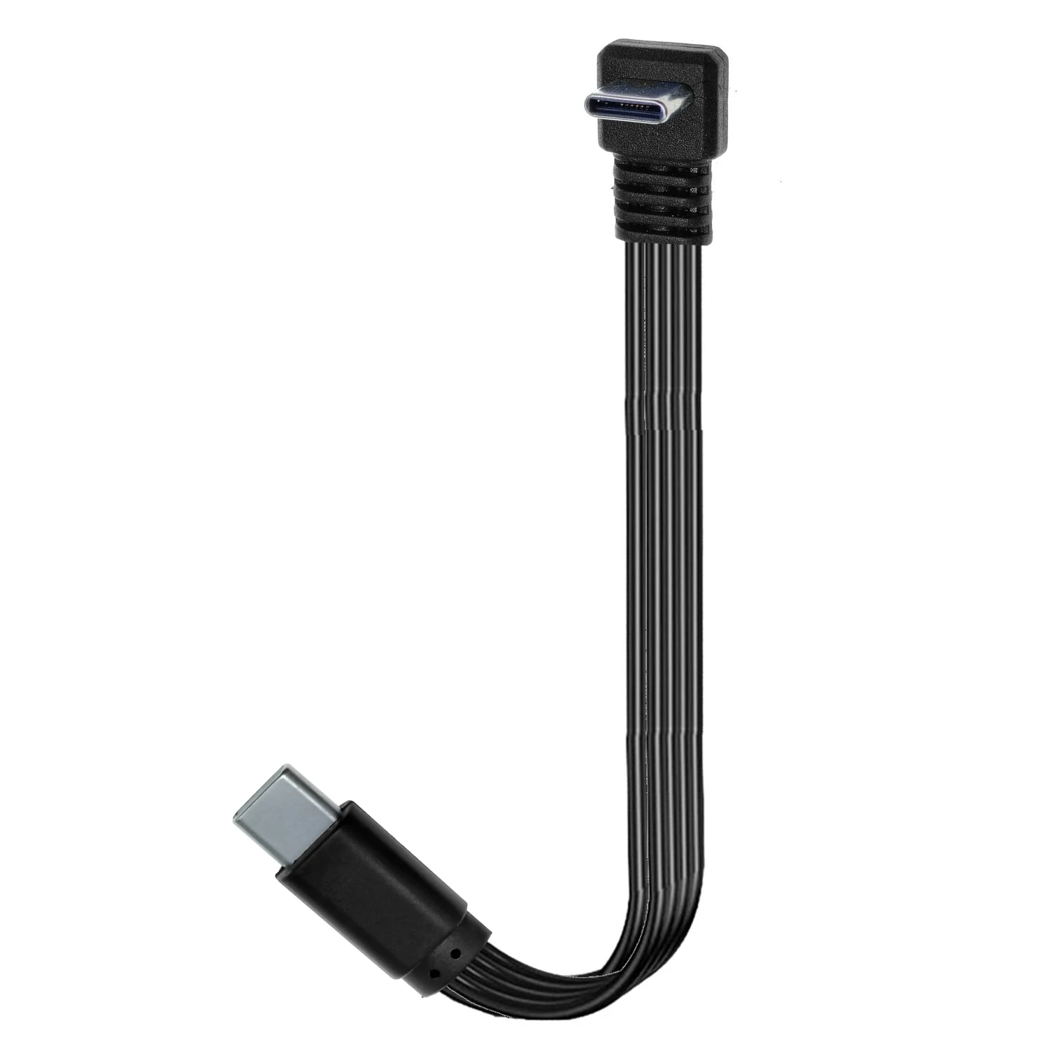 10 سم - 100 سم كوع مسطح USB-C نوع C لأعلى/أسفل 90 °   تحميل البيانات كابل PD كابل بيانات عالمي USB C يسار ويمين لهواتف Android